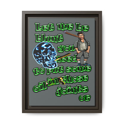 og - framed canvas art (dark grey)
