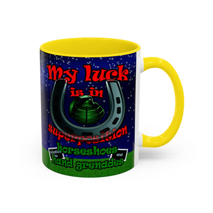 my luck - Accent Mug ('snoops' background)