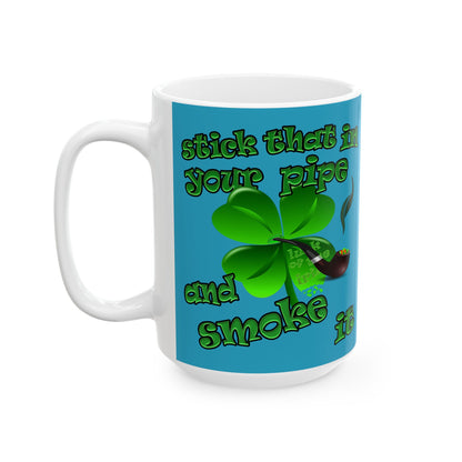 celtics logo - White Mug (turquoise)