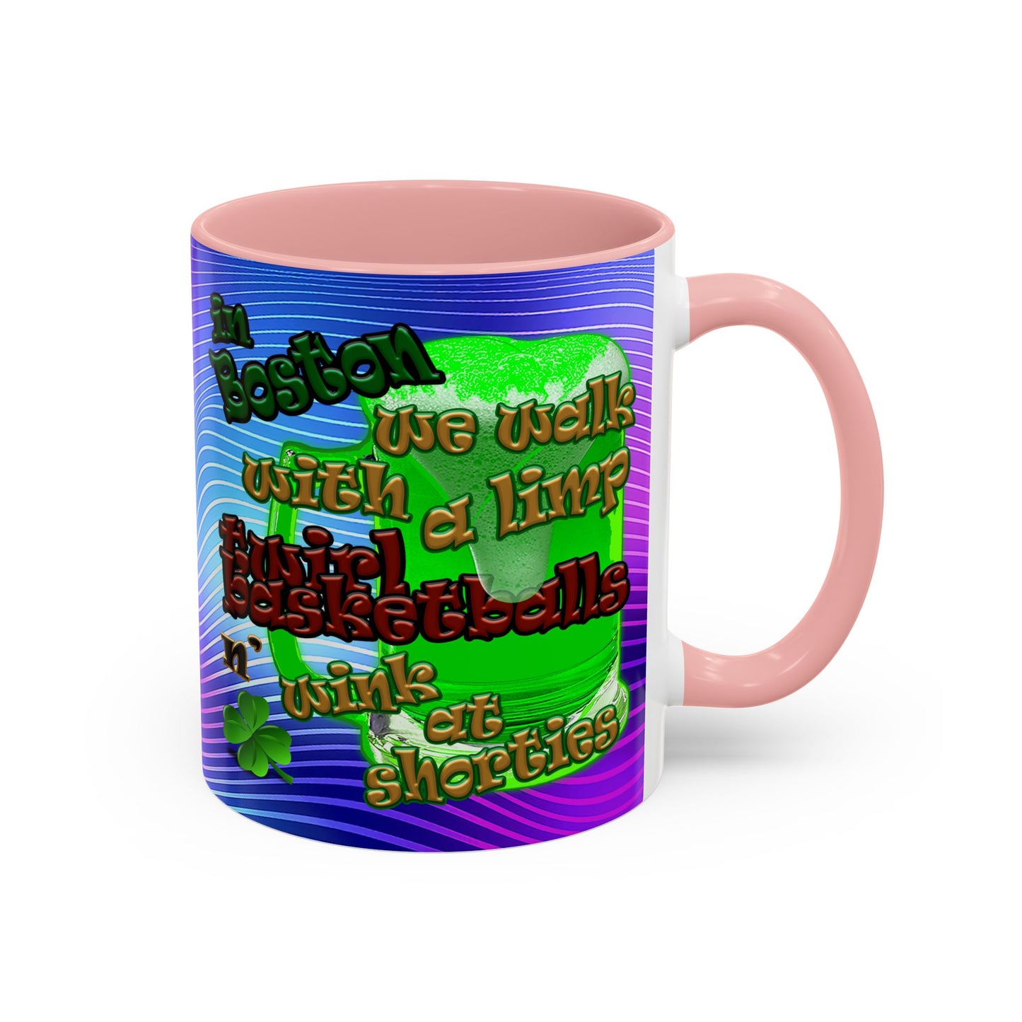 celtics logo - Accent Mug (purple wave)