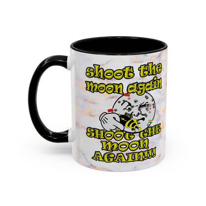shoot the moon again - Accent Mug (white marble)