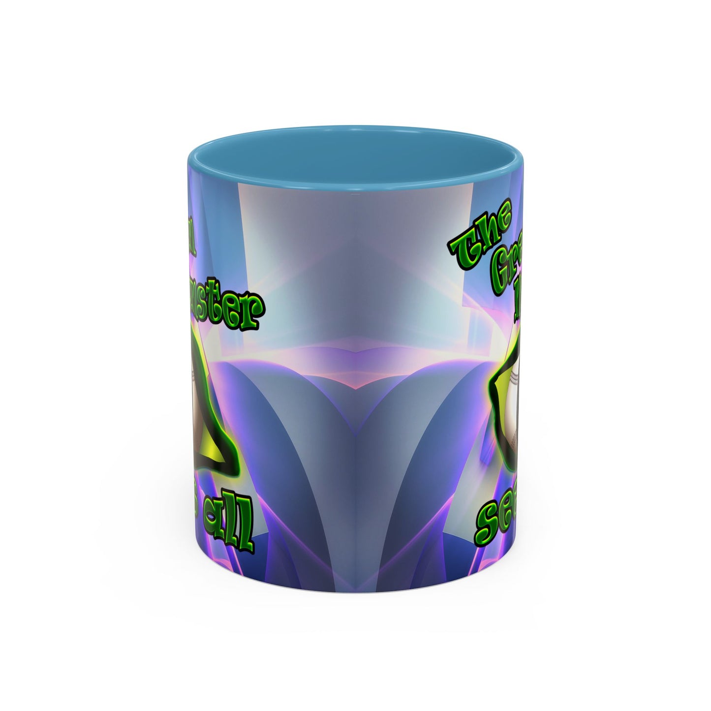 green monster - Accent Mug (grey-pink wave)