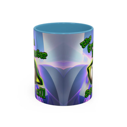 green monster - Accent Mug (grey-pink wave)