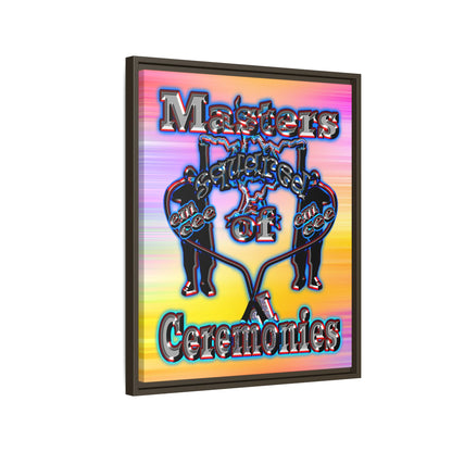 em cee squared - framed canvas art (color blur)