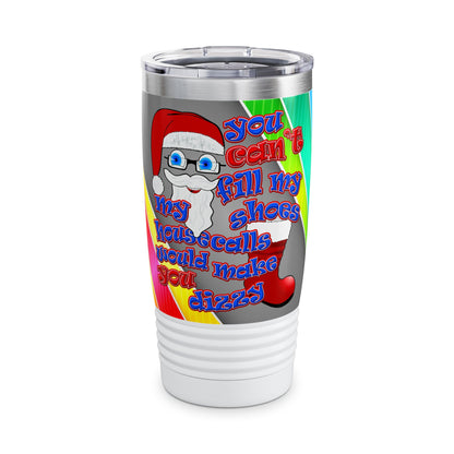 santa's shoes - Ringneck Tumbler, 20oz (rainbow split)