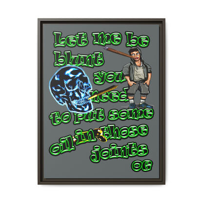 og - framed canvas art (dark grey)