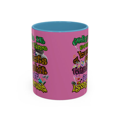 the bum's shit - Accent Mug (light pink)