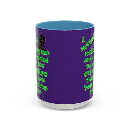 noticed you noticing - Accent Mug (purple)