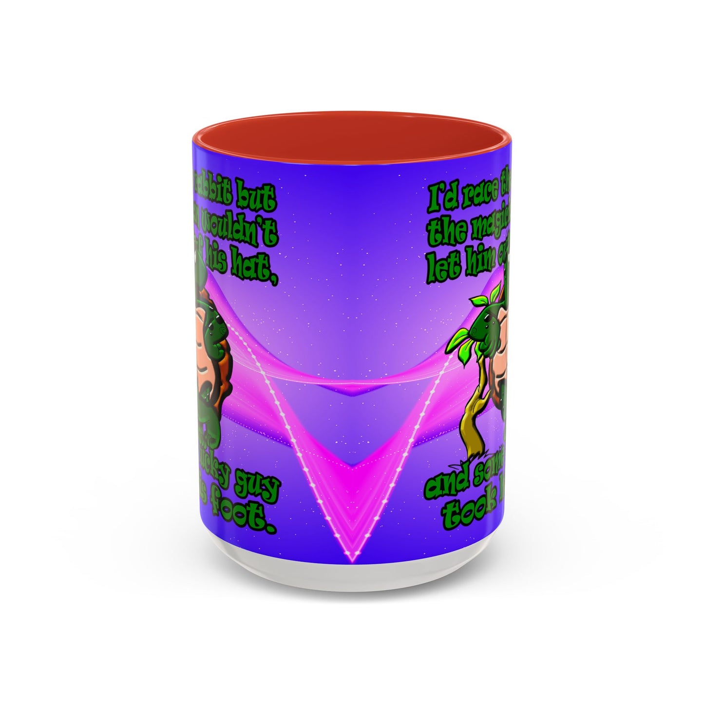 turtle race - Accent Mug (purple-pink wave)