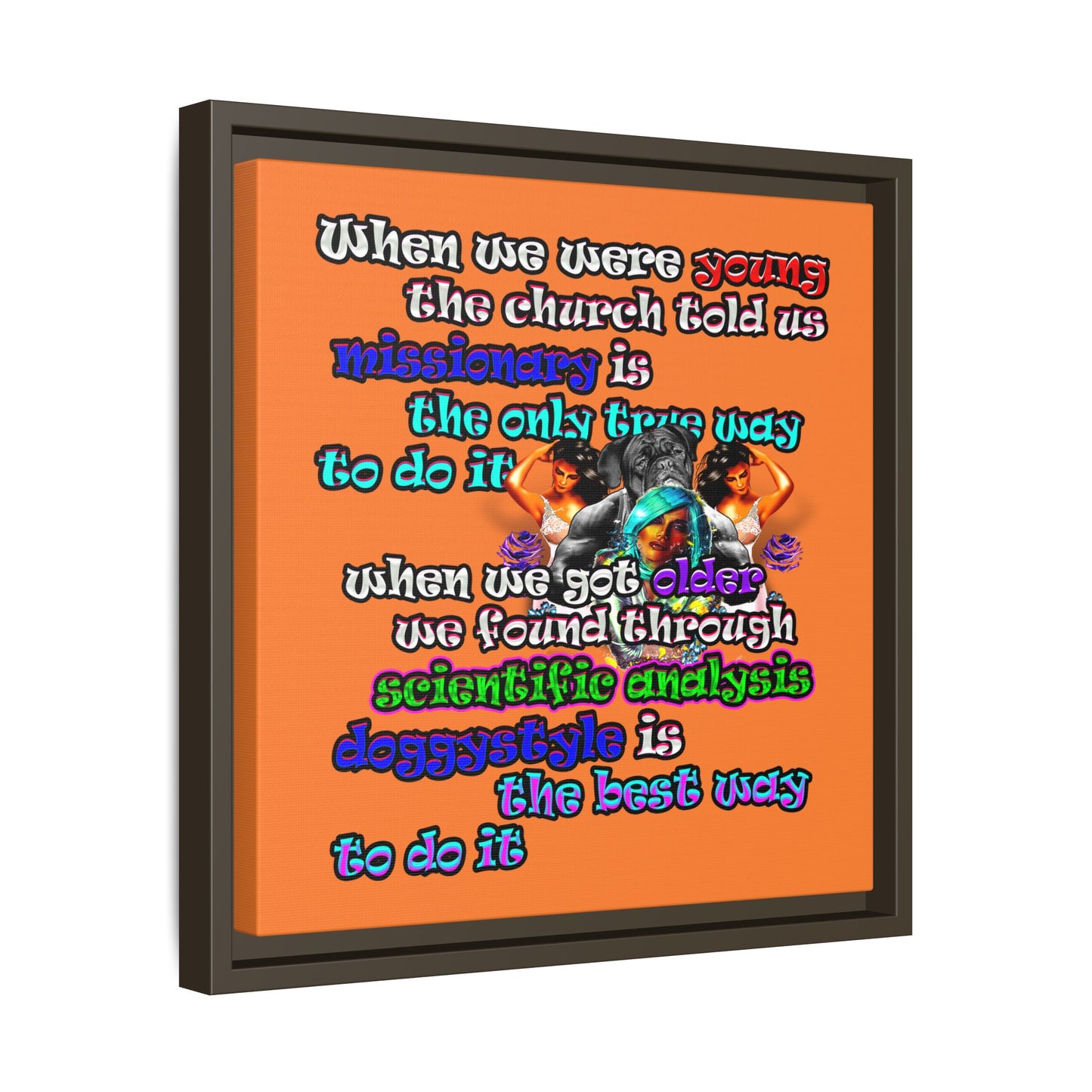 doggystyle - framed canvas art (crusta)