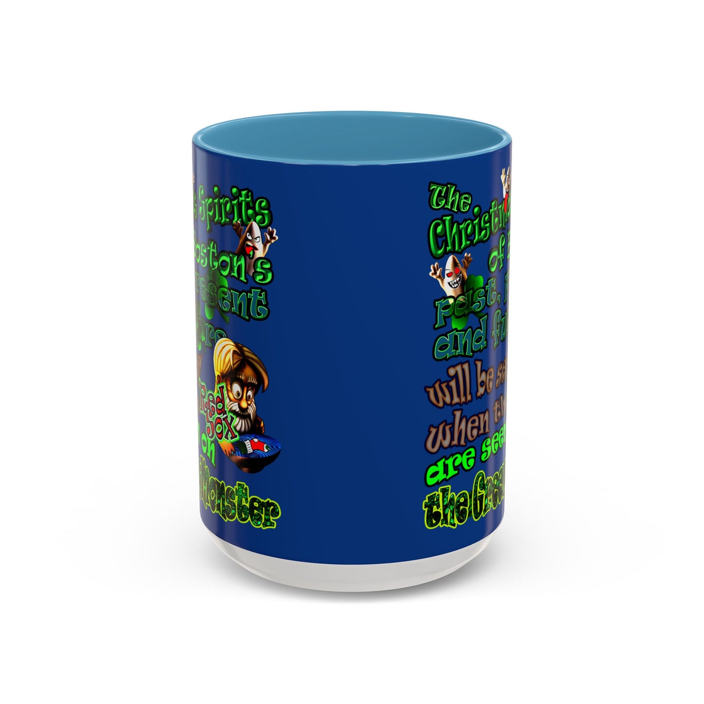christmas spirits of boston - Accent Mug (dark blue)