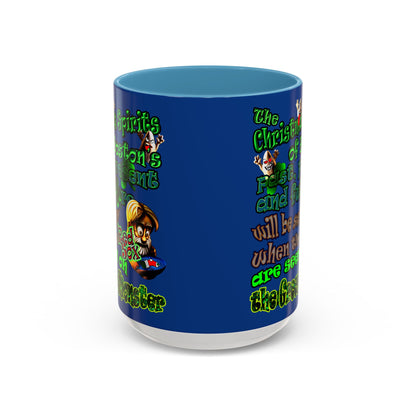 christmas spirits of boston - Accent Mug (dark blue)