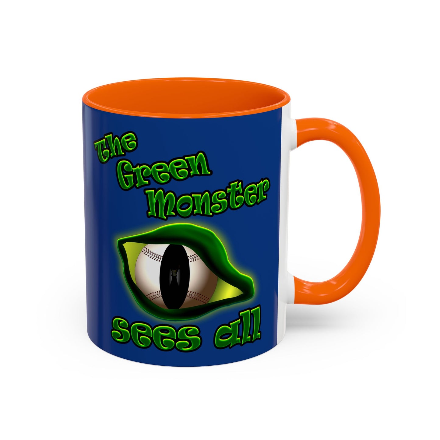 green monster - Accent Mug (dark blue)