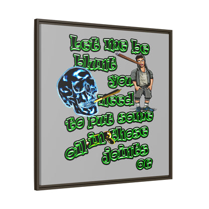 og - framed canvas art (light grey)