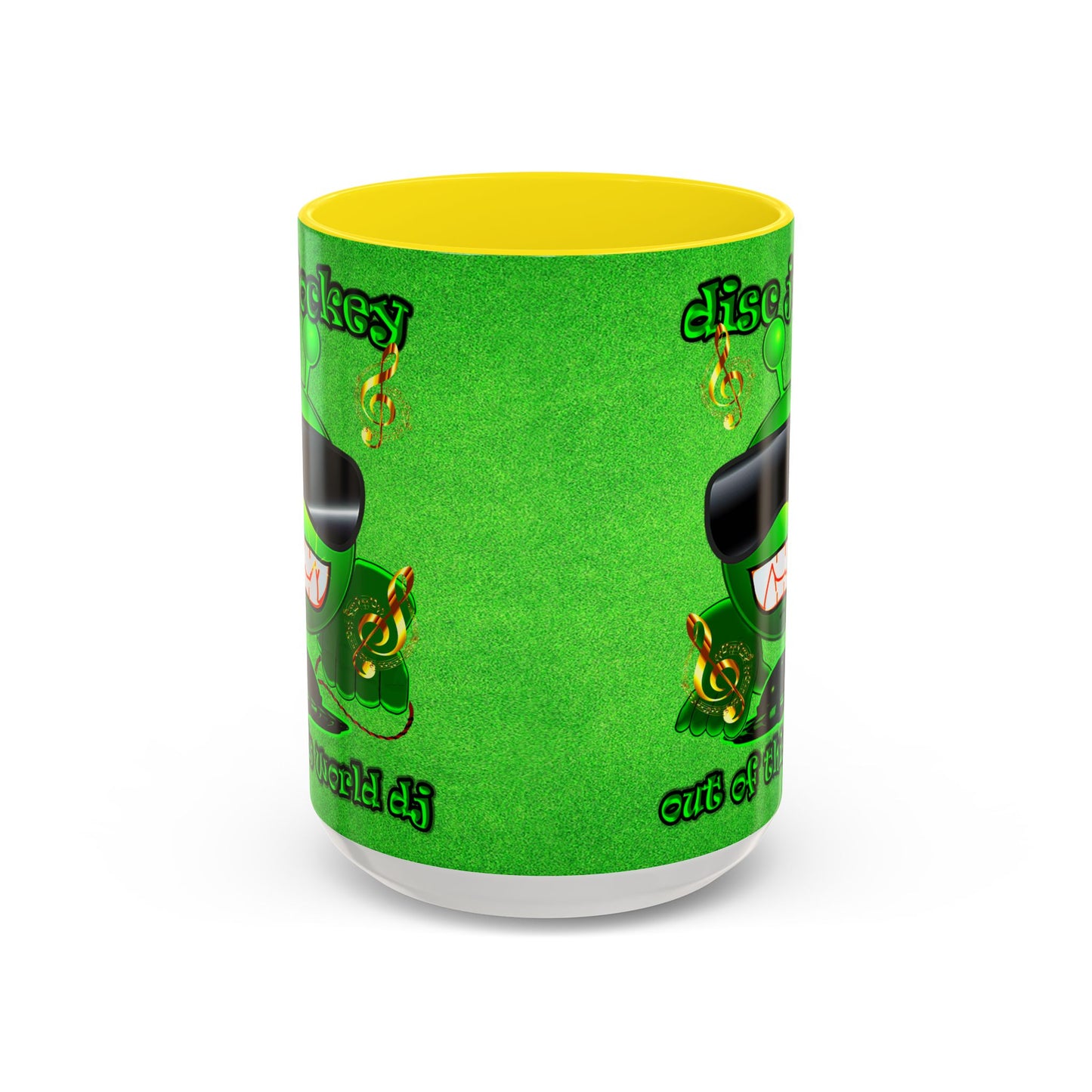 disc jockey - Accent Mug (green turf)