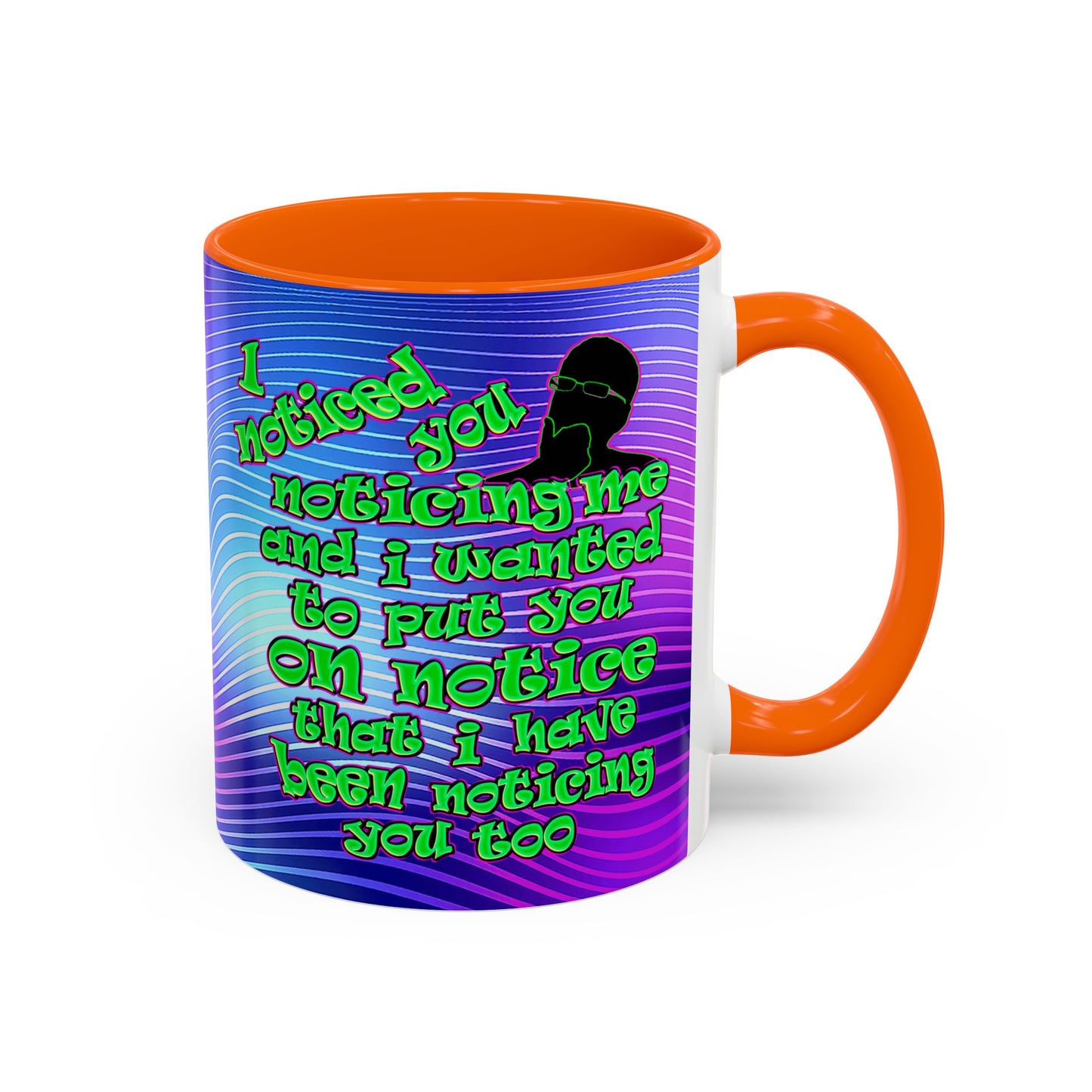 noticed you noticing - Accent Mug (purple wave)