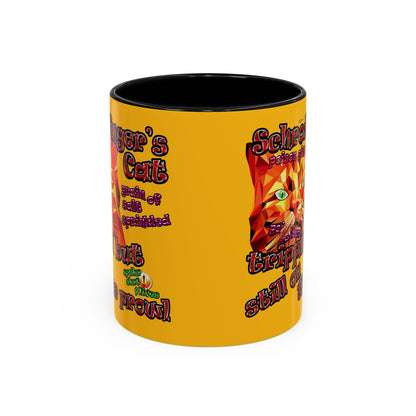 schrodinger's cat - Accent Mug (yellow)
