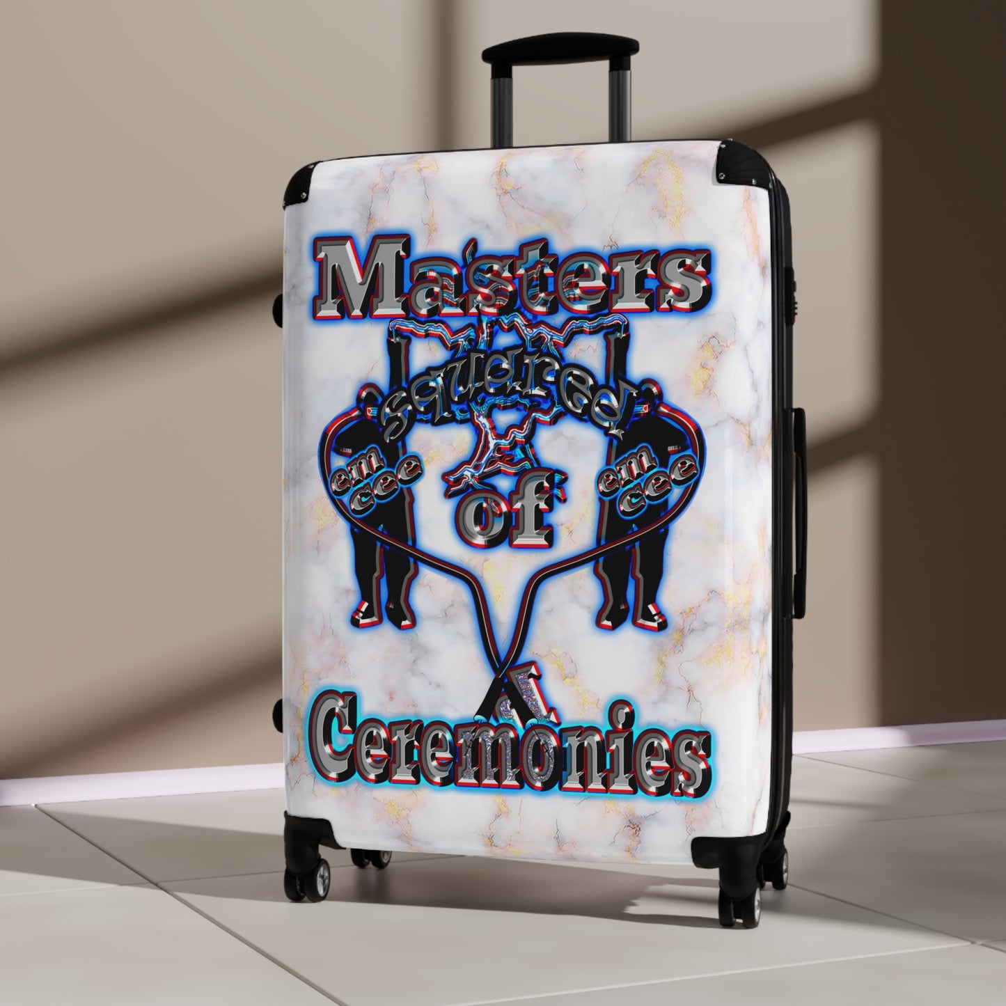 em cee squared - Suitcase (white marble)
