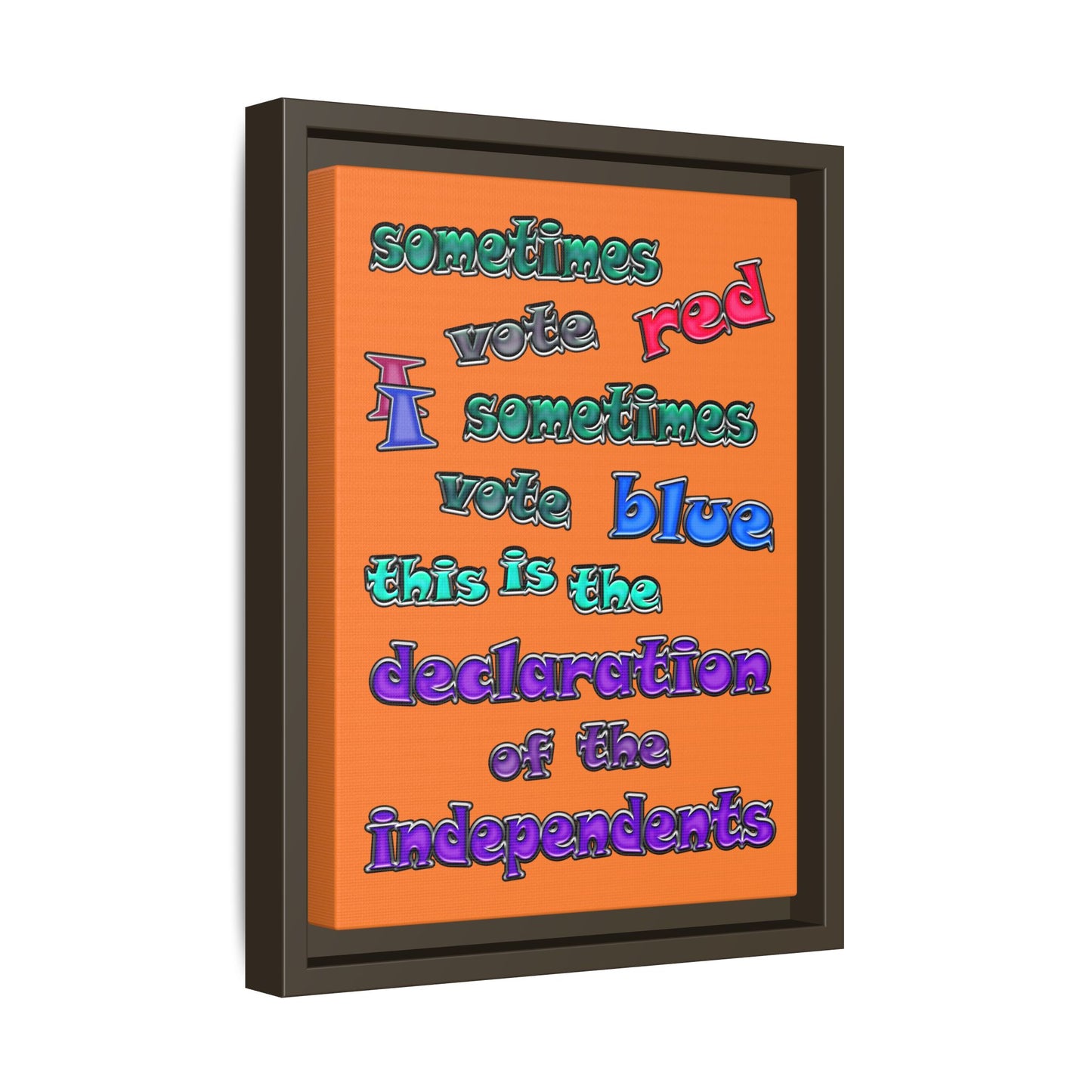 declaration of the independents - framed canvas art (crusta)