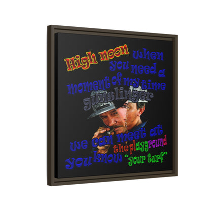 high noon - framed canvas art (black)