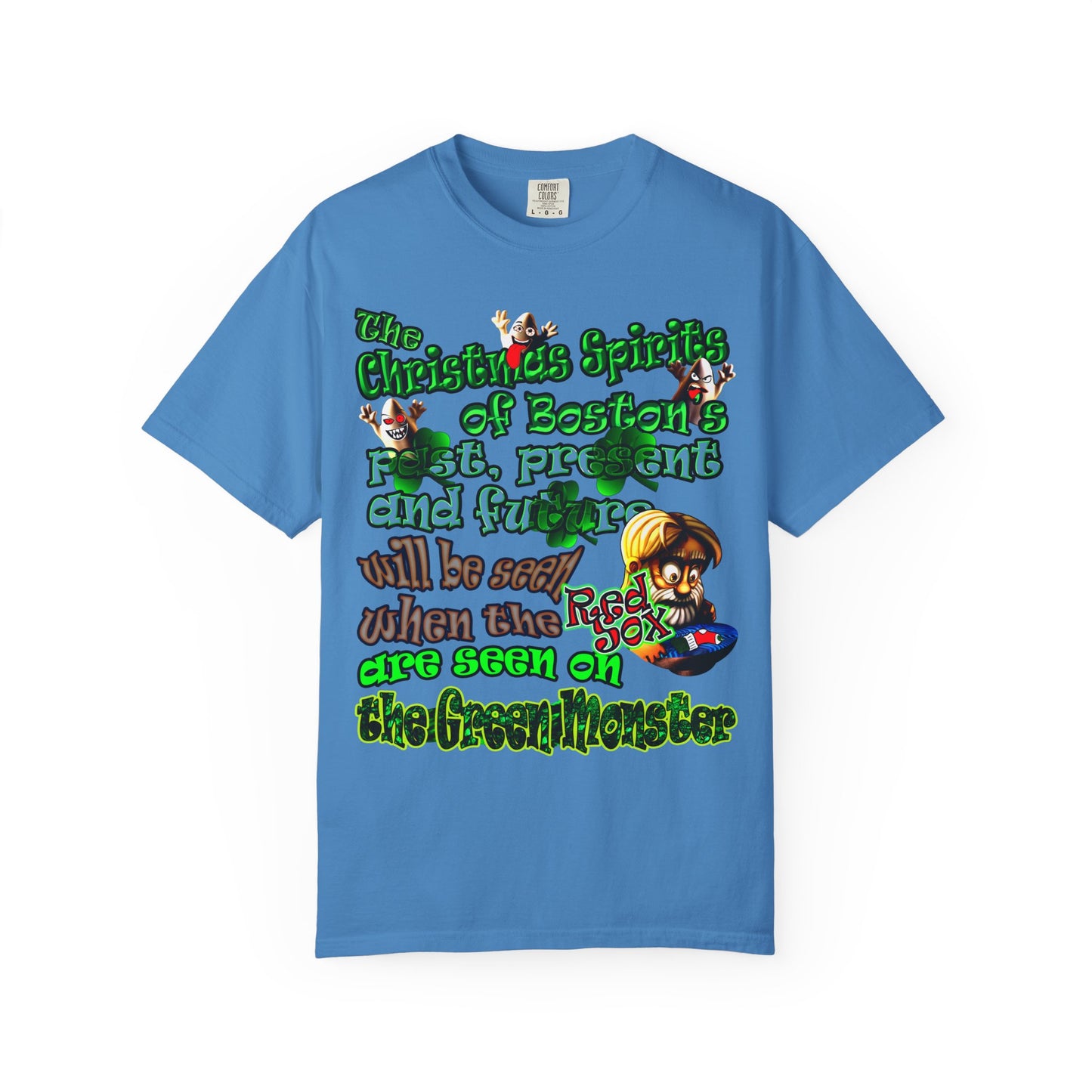 christmas spirits of boston - Unisex Garment-Dyed T-shirt
