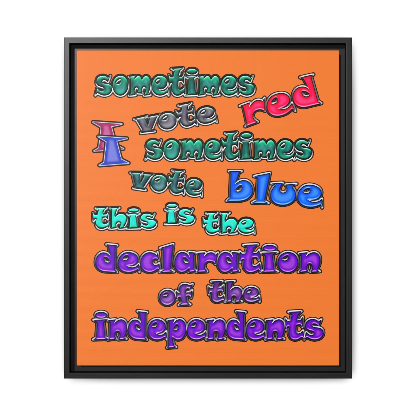 declaration of the independents - framed canvas art (crusta)