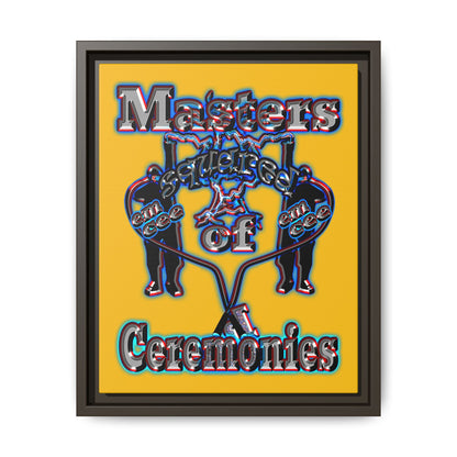 em cee squared - framed canvas art (yellow)