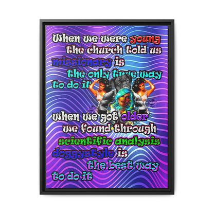doggystyle - framed canvas art (purple wave)