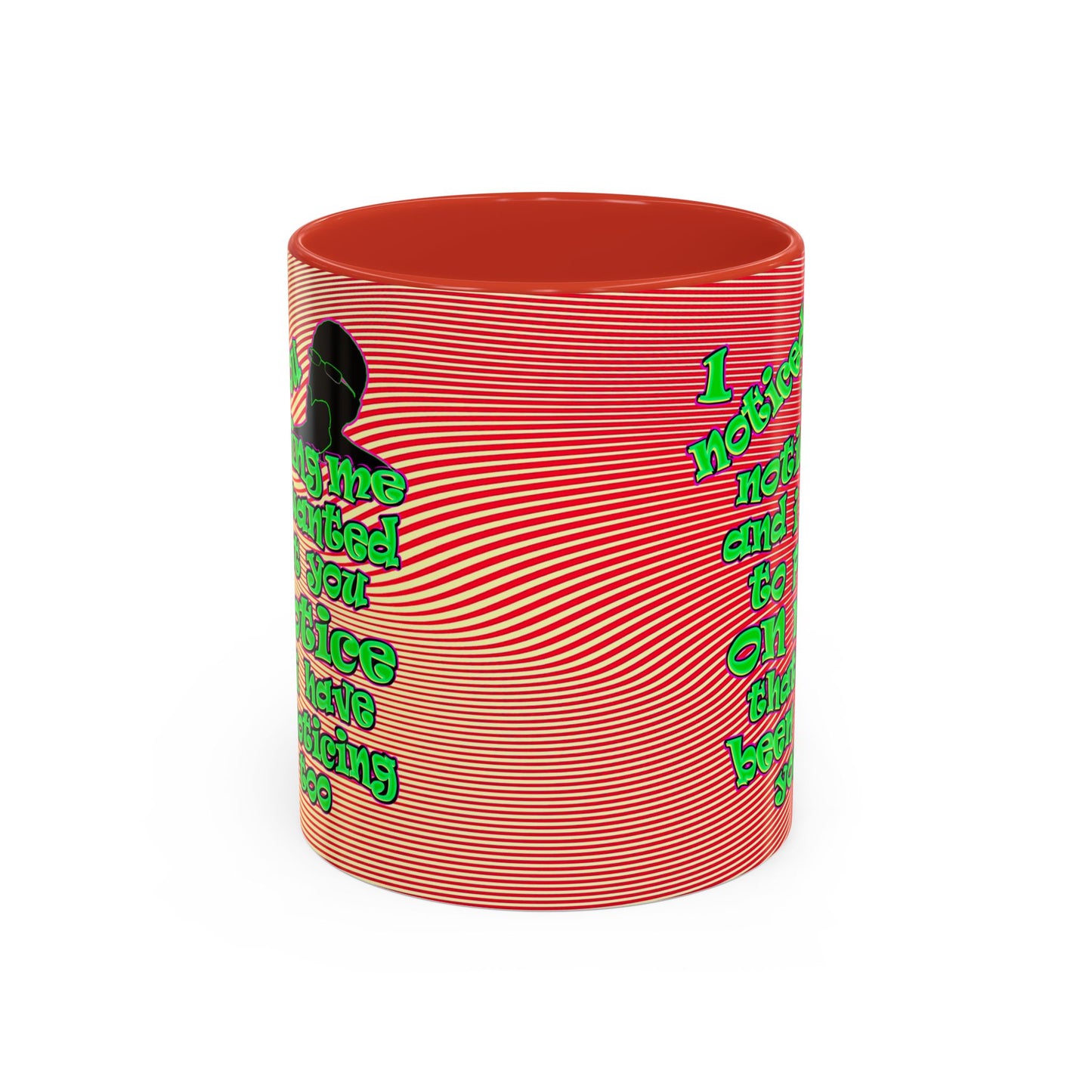 noticed you noticing - Accent Mug (yellow-orange wave)