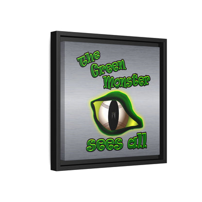 green monster - framed canvas art (brushed nickel)