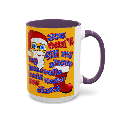 santa's shoes - Accent Mug (yellow)
