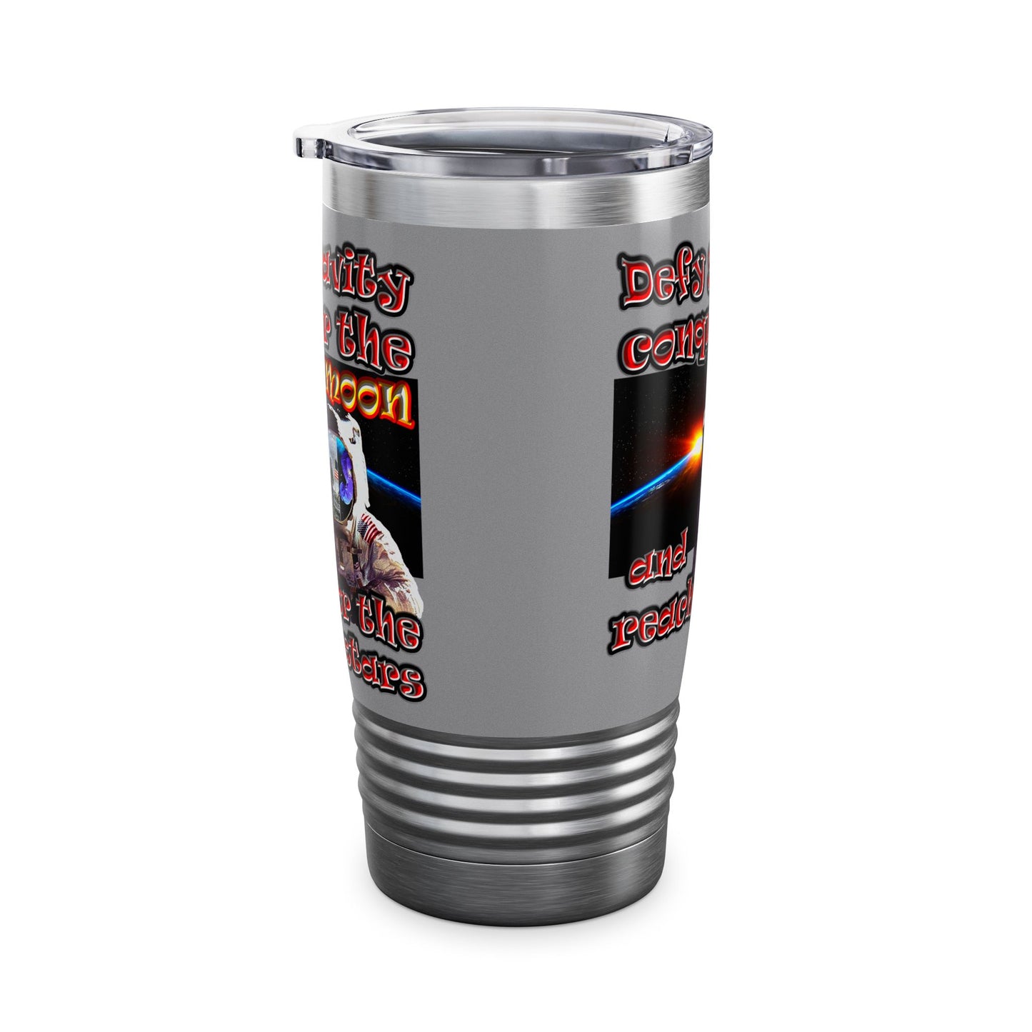 defy conquer reach - Ringneck Tumbler, 20oz (grey)