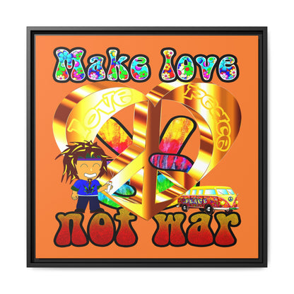 love peace - framed canvas art (crusta)