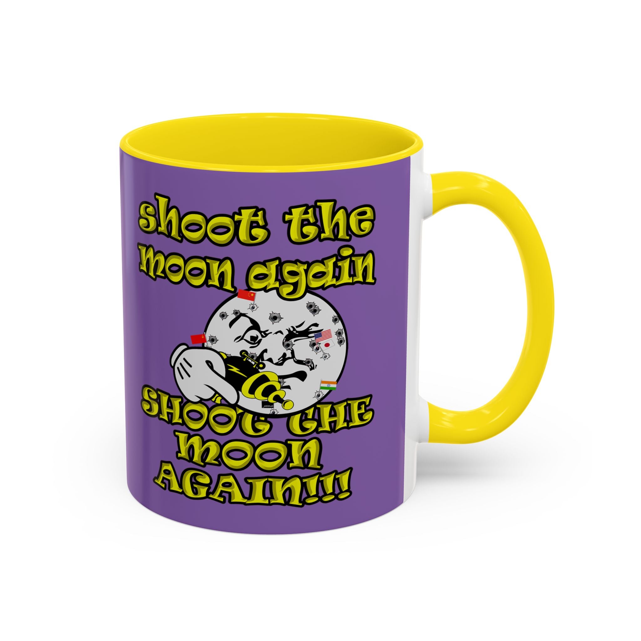 shoot the moon again - Accent Mug (light purple)