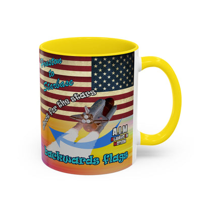 shoot for the stars - Accent Mug (color blur)