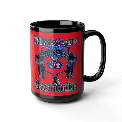 em cee squared - Black Mug (red)