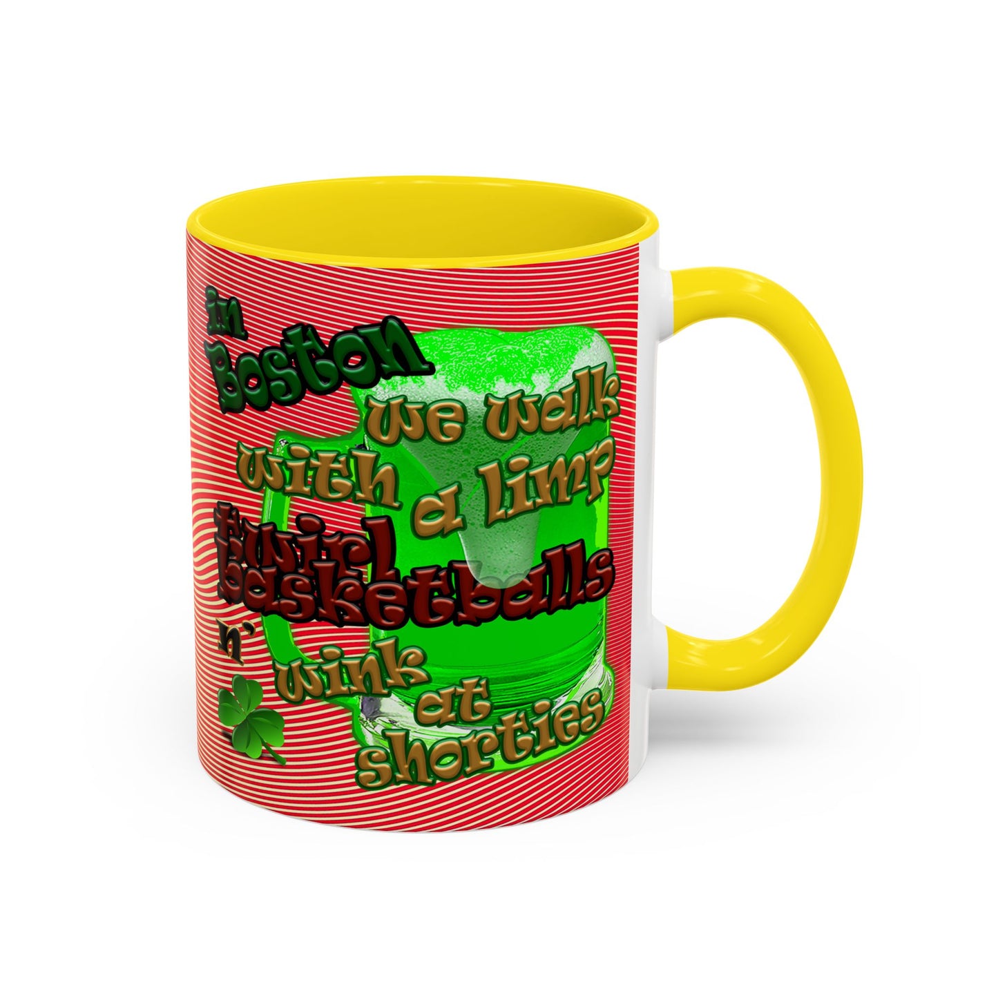 celtics logo - Accent Mug (yellow-orange wave)