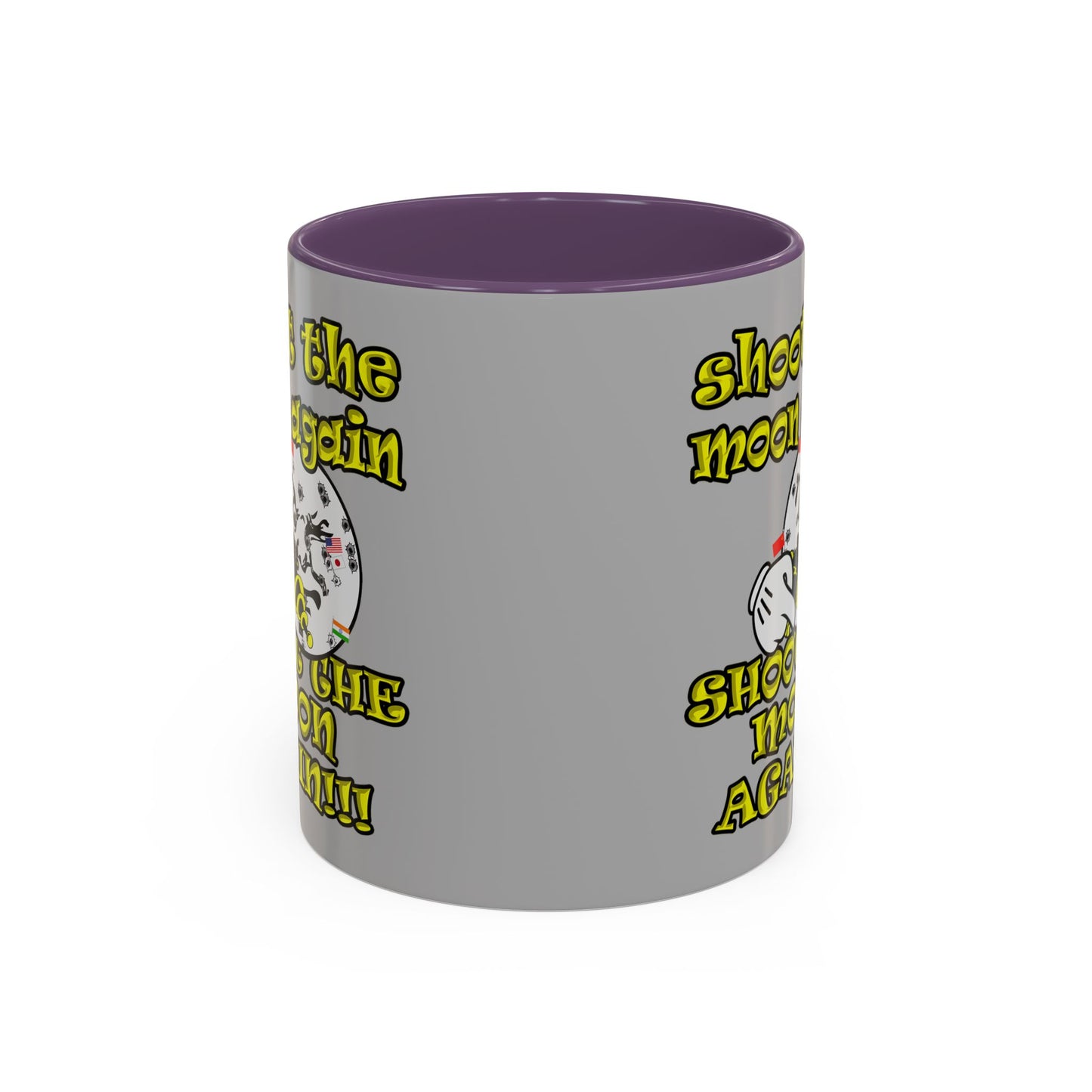 shoot the moon again - Accent Mug (light grey)