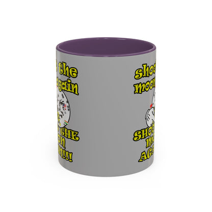 shoot the moon again - Accent Mug (light grey)