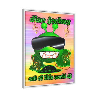 disc jockey - framed canvas art (color blur)