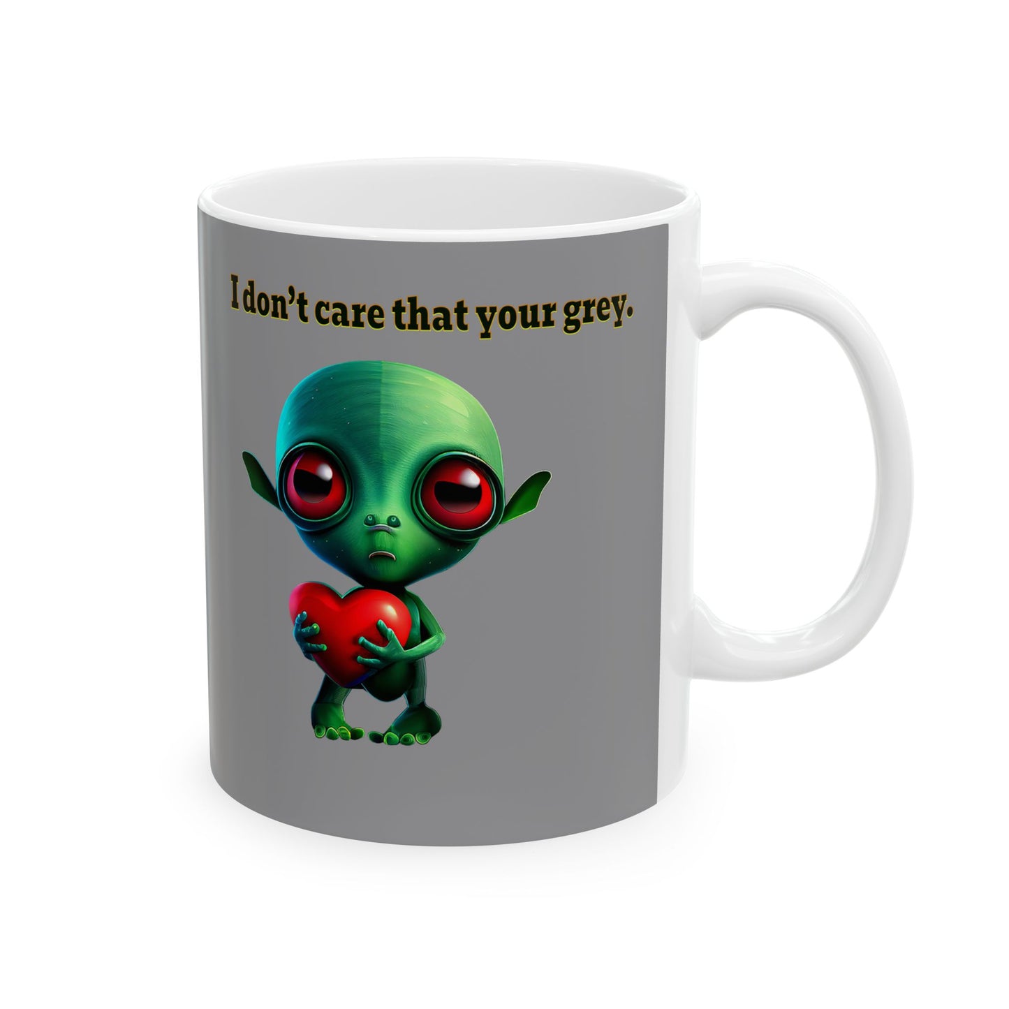 I don't care that your grey - White Mug (grey)