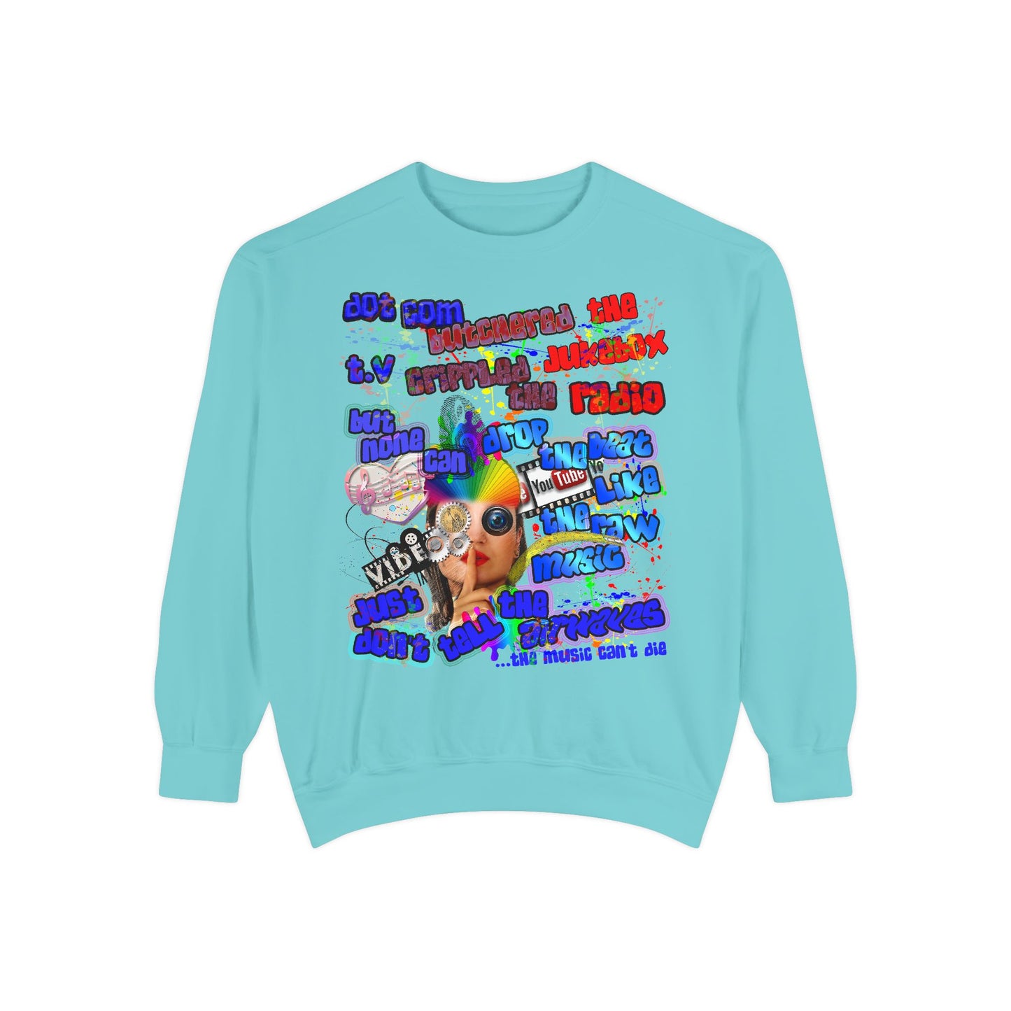 drop the beat - Unisex Garment-Dyed Sweatshirt