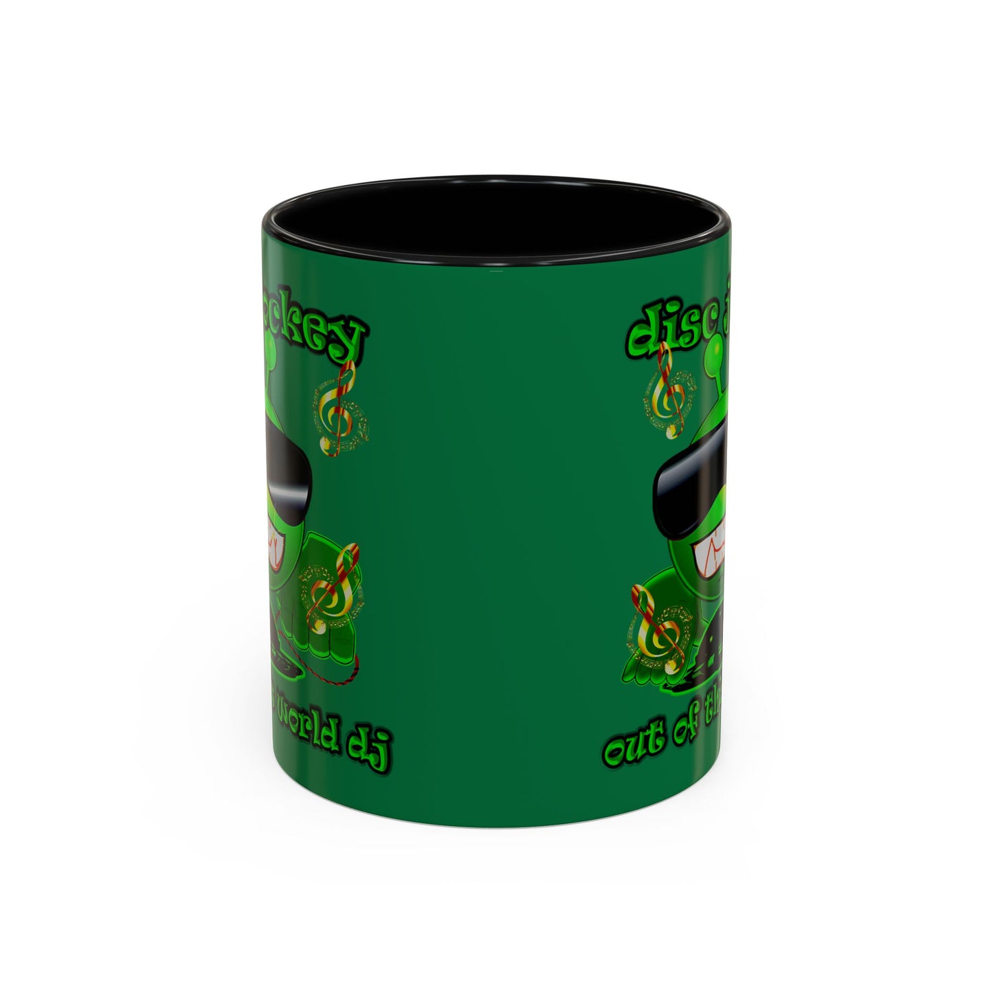 disc jockey - Accent Mug (dark green)