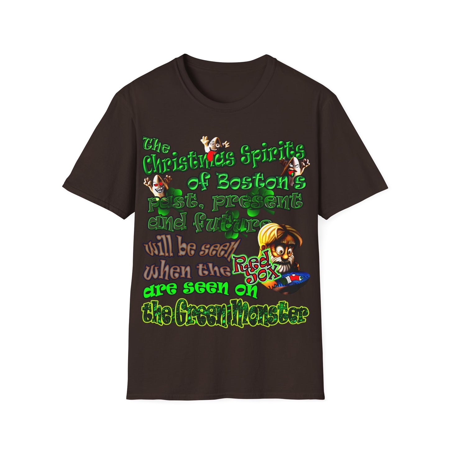 christmas spirits of boston - Unisex Softstyle T-Shirt