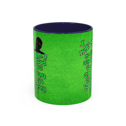 noticed you noticing - Accent Mug (green turf)