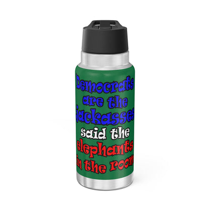 donkeys and elephants - Gator Tumbler, 32oz (dark green)