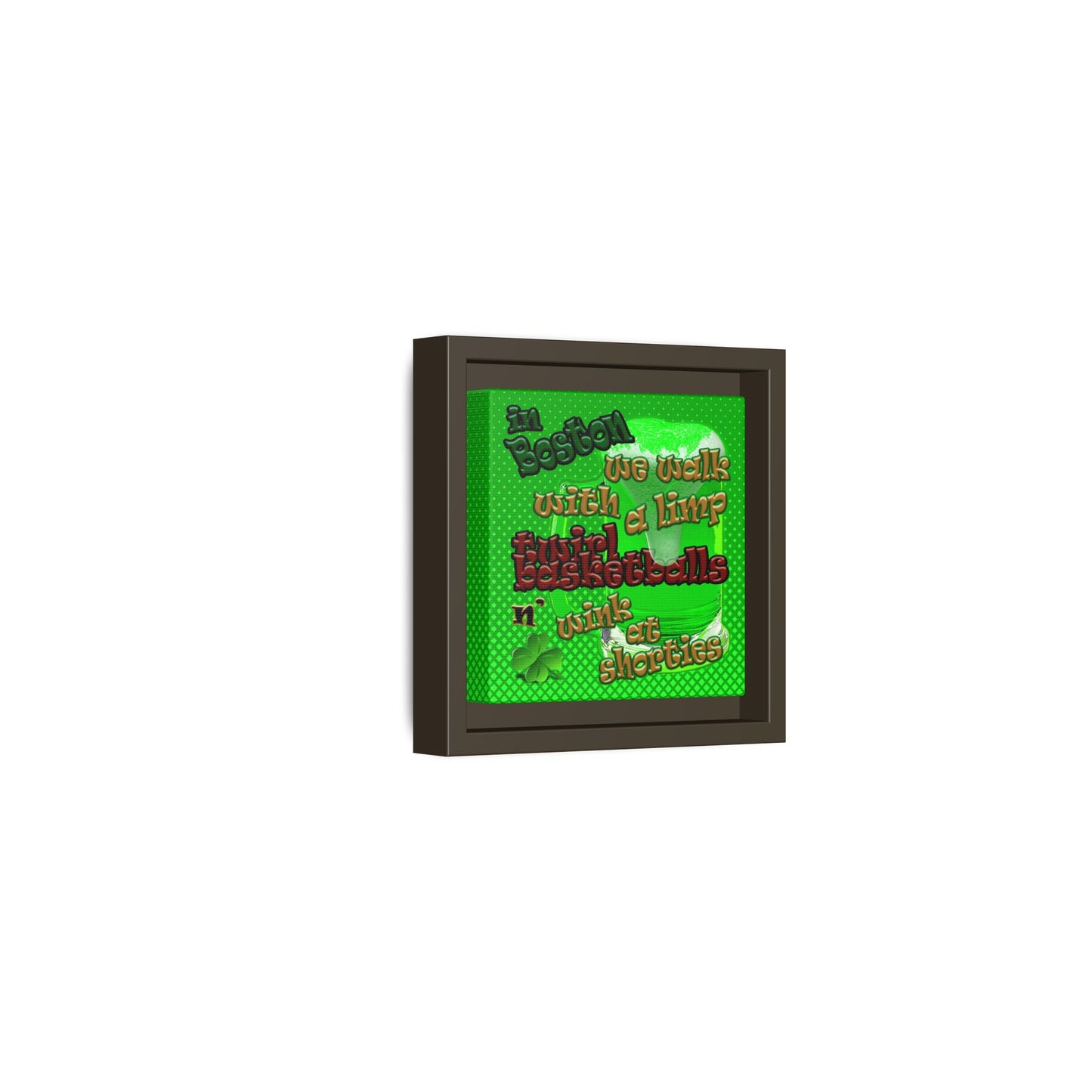 celtics logo - framed canvas art (logo green)