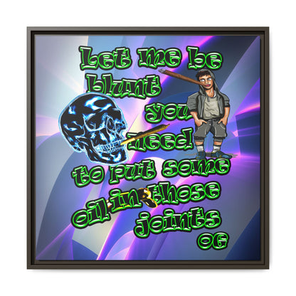 og - framed canvas art (grey-pink wave)