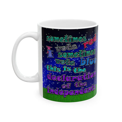 declaration of the independents - White Mug ('snoops' background)