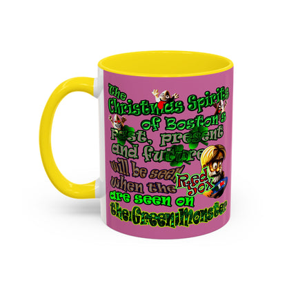 christmas spirits of boston - Accent Mug (light pink)